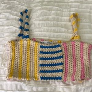 Zara crochet crop sweater